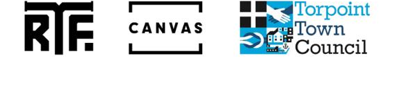 RTF, CANVAS and Torpoint Town Council logos